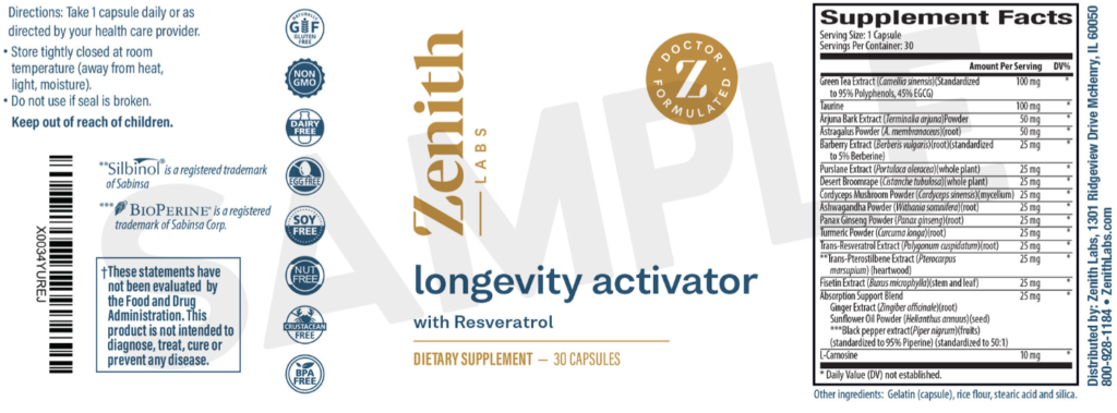 longevity activator ingredients